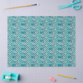 Tijdelijk blauw Abstract patroon Tissuepapier (Craft)