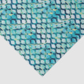 Tijdelijk blauw Abstract patroon Tissuepapier (Detail)