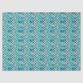Tijdelijk blauw Abstract patroon Tissuepapier (Voorkant)