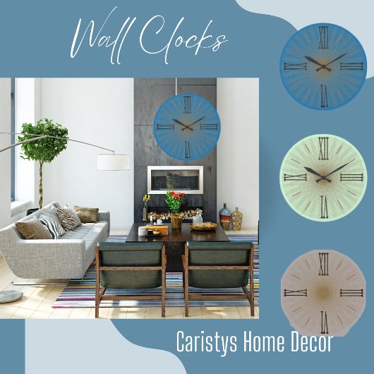 Tijdelijk blauw Blauwgroen Romeins Numeriek Grote Grote Klok