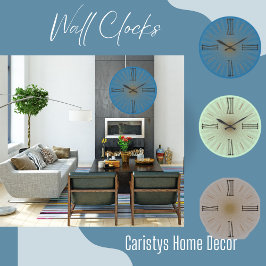 Tijdelijk blauw Blauwgroen Romeins Numeriek Grote  Klok