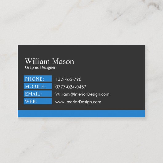 Tijdelijk blauw en grijs - Visitekaartje (Achterkant)