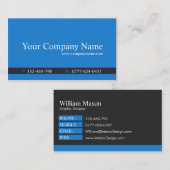 Tijdelijk blauw en grijs - Visitekaartje (Voorkant / Achterkant)