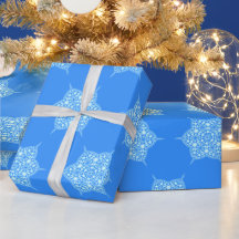 Tijdelijk blauw Snowflake Patroon