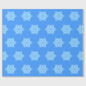 Tijdelijk blauw Snowflake Patroon Cadeaupapier (Vlak)