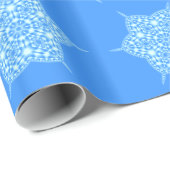 Tijdelijk blauw Snowflake Patroon Cadeaupapier (Rol Hoek)