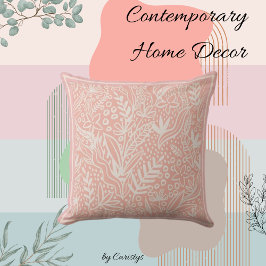 Tijdelijk Blush roze met wit Sierkussen