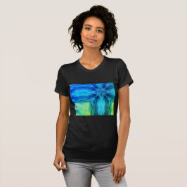 Tijdelijk design Aqua Blue Green Women T-Shirt