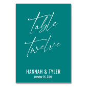 Tijdelijk elegant Blauwgroen tafeltje twaalf Kaart (Voorkant)
