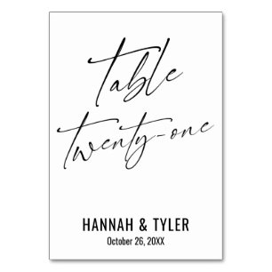 Tijdelijk Elegant Typografie Tabel 21 Kaart