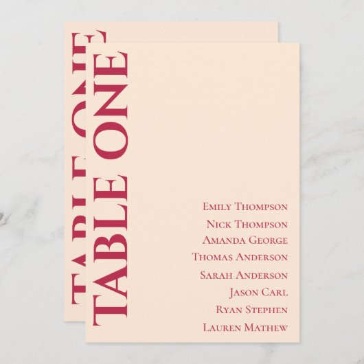 Tijdelijk elegant weddenschapstabel (Voorkant / Achterkant)