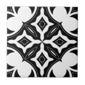 Tijdelijk esthetisch zwart-wit patroon tegeltje (Voorkant)