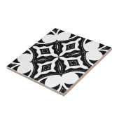 Tijdelijk esthetisch zwart-wit patroon tegeltje (Zijkant)