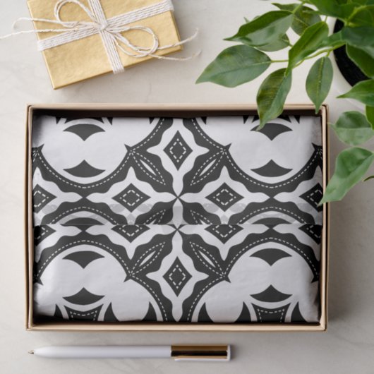 Tijdelijk esthetisch zwart-wit patroon tissuepapier (Geschenk)