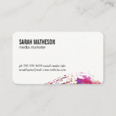 Tijdelijk geborsteld textuurmonogram visitekaartje (Achterkant)