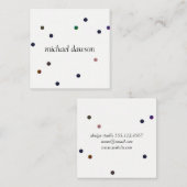 Tijdelijk gekleurde Stippen Vierkante Visitekaartje (Voorkant / Achterkant)