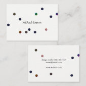 Tijdelijk gekleurde Stippen Visitekaartje (Voorkant / Achterkant)