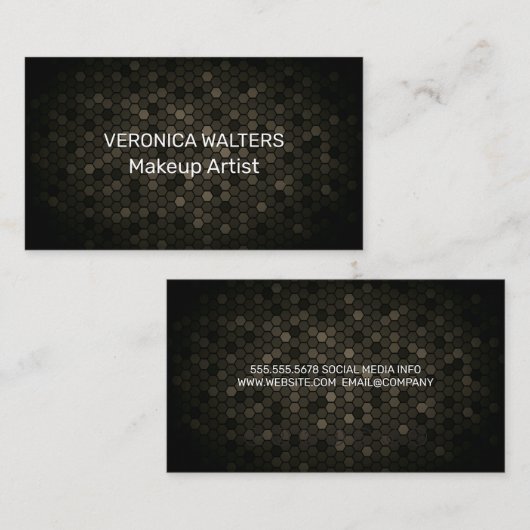 Tijdelijk geometrisch patroon klantenkaartje (Voorkant / Achterkant)