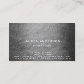 Tijdelijk geometrische gravure van grijs 3D Vip Visitekaartje (Achterkant)