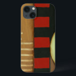 Tijdelijk gepanelde verf van vlot iPhone 13 hoesje<br><div class="desc">Een hedendaagse vloerschildering met multicolored panelen en cirkels. Nog een geweldige creatie van Jennifer Goldberger,  koop dit stuk en bekijk een paar van haar andere schilderijen!</div>