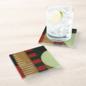 Tijdelijk gepanelde verf van vlot glazen onderzetter (Schuin)