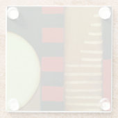 Tijdelijk gepanelde verf van vlot glazen onderzetter (Achterkant)