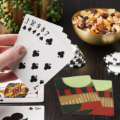 Tijdelijk gepanelde verf van vlot pokerkaarten (Insitu)