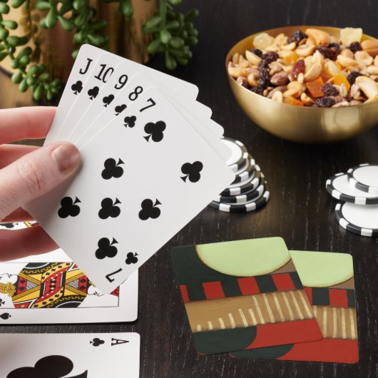 Tijdelijk gepanelde verf van vlot pokerkaarten (Insitu)