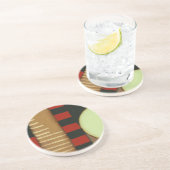 Tijdelijk gepanelde verf van vlot zandsteen onderzetter (Zijkant)