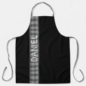 Tijdelijk gepersonaliseerd zwart wit schort (Voorkant)