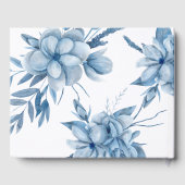 Tijdelijk Grijs Blauw Bloem Bruiloft Gastenboek (Achterkant)