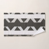 Tijdelijk grijs wit driehoekje stripe patroon bad handdoek (Handdoek)