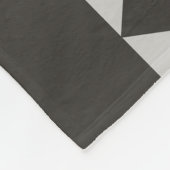 Tijdelijk grijs wit driehoekje stripe patroon fleece deken (Hoek)