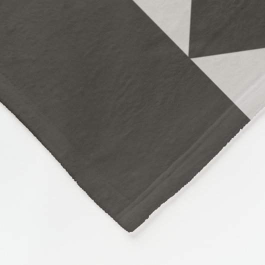 Tijdelijk grijs wit driehoekje stripe patroon fleece deken (Hoek)