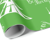 Tijdelijk groen en wit kerstfeest cadeaupapier (Rol Hoek)