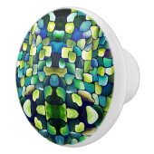 Tijdelijk groen patroon Afspeelbare Tegels Keramische Knop (Rechts)