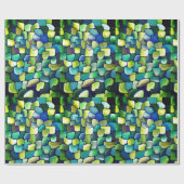 Tijdelijk groen patroon cadeaupapier (Vlak)