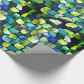 Tijdelijk groen patroon cadeaupapier (Hoek)