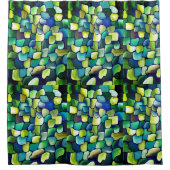 Tijdelijk groen patroon douchegordijn (Voorkant)