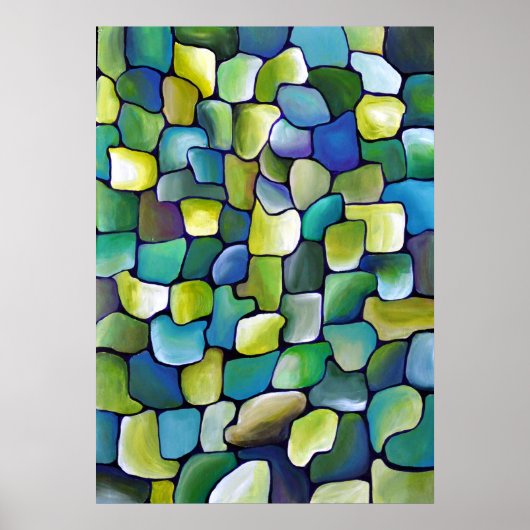 Tijdelijk groen patroon poster (Voorkant)