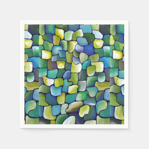 Tijdelijk groen patroon servetten