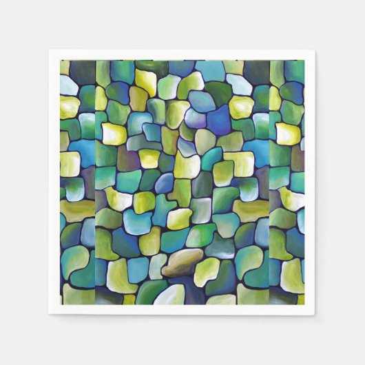 Tijdelijk groen patroon servetten (Voorkant)