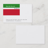 Tijdelijk groen rood wit minimalistisch modern visitekaartje (Voorkant / Achterkant)