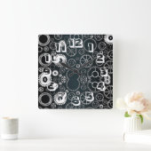 Tijdelijk industrieel ontwerp vierkante klok (Huis)