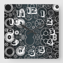 Tijdelijk industrieel ontwerp vierkante klok