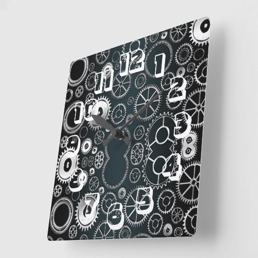 Tijdelijk industrieel ontwerp vierkante klok (Hoek)