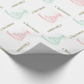 Tijdelijk kerstfeest cadeaupapier (Hoek)