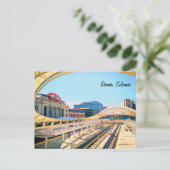 Tijdelijk kijk op Union Station, Denver, CO #2 Briefkaart (Staand voorkant)