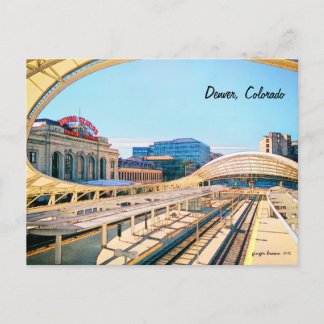 Tijdelijk kijk op Union Station, Denver, CO #2 Briefkaart