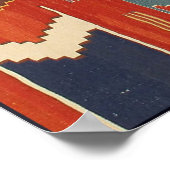 Tijdelijk Kilim Pattern Oranje Blue Green Poster (Hoek)